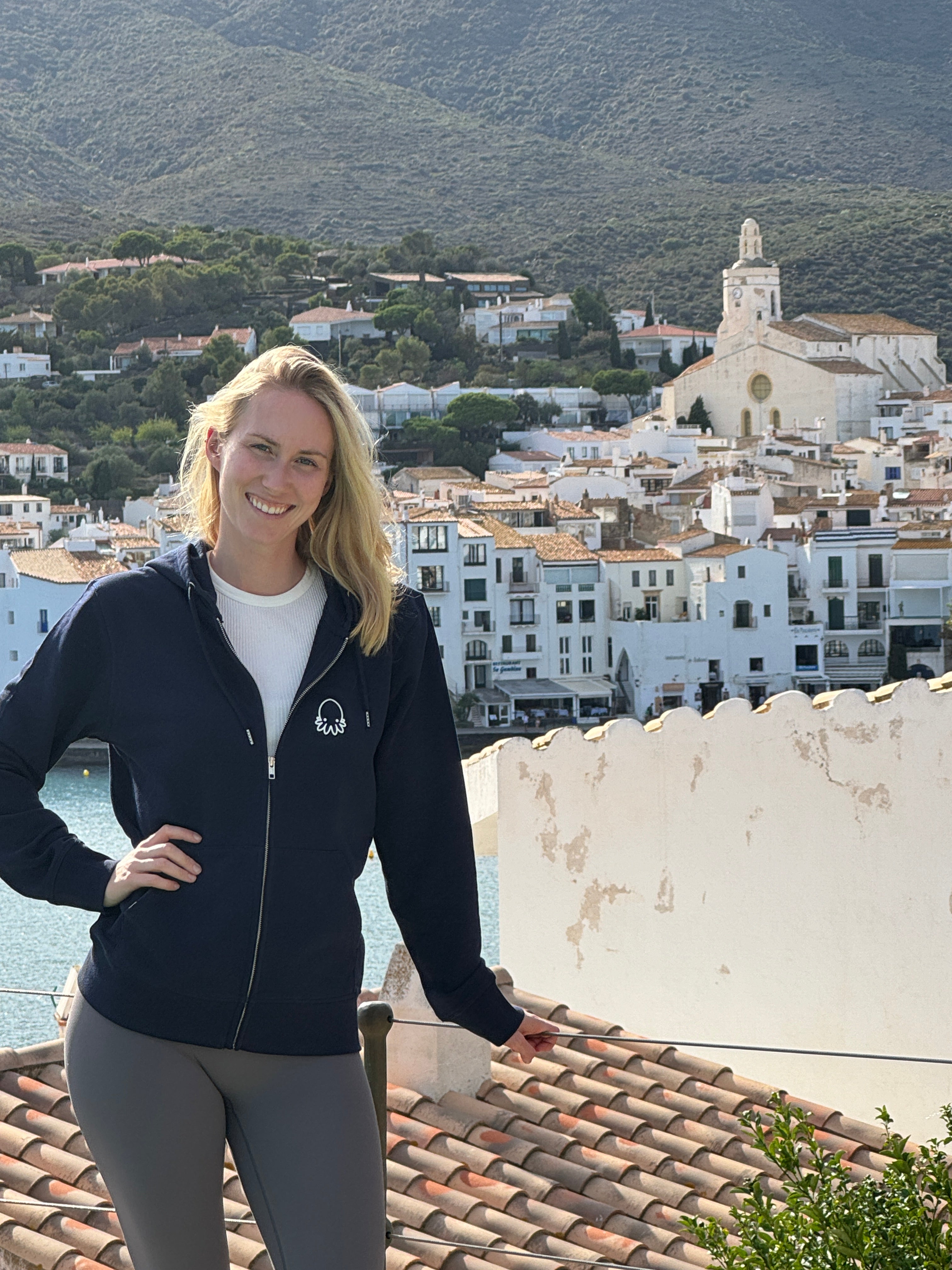 Dessuadora amb cremallera Rosa dels Vents French Blue 