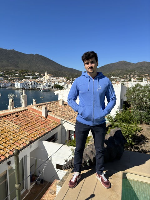 Rosa dels Vents Bright Blue Zip Up Sweatshirt 