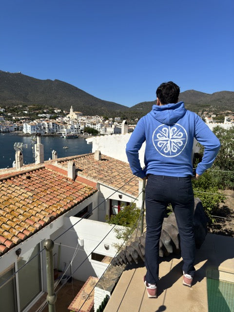 Rosa dels Vents Bright Blue Zip Up Sweatshirt 