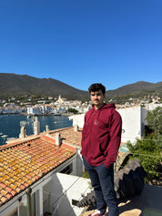 Sudadera con cremallera Rosa dels Vents Burgandy