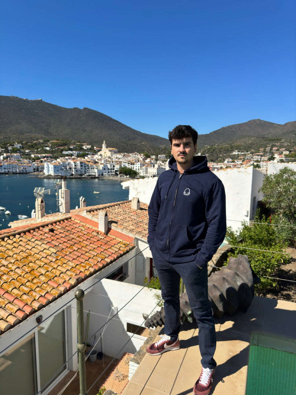 Dessuadora amb cremallera Rosa dels Vents French Blue 