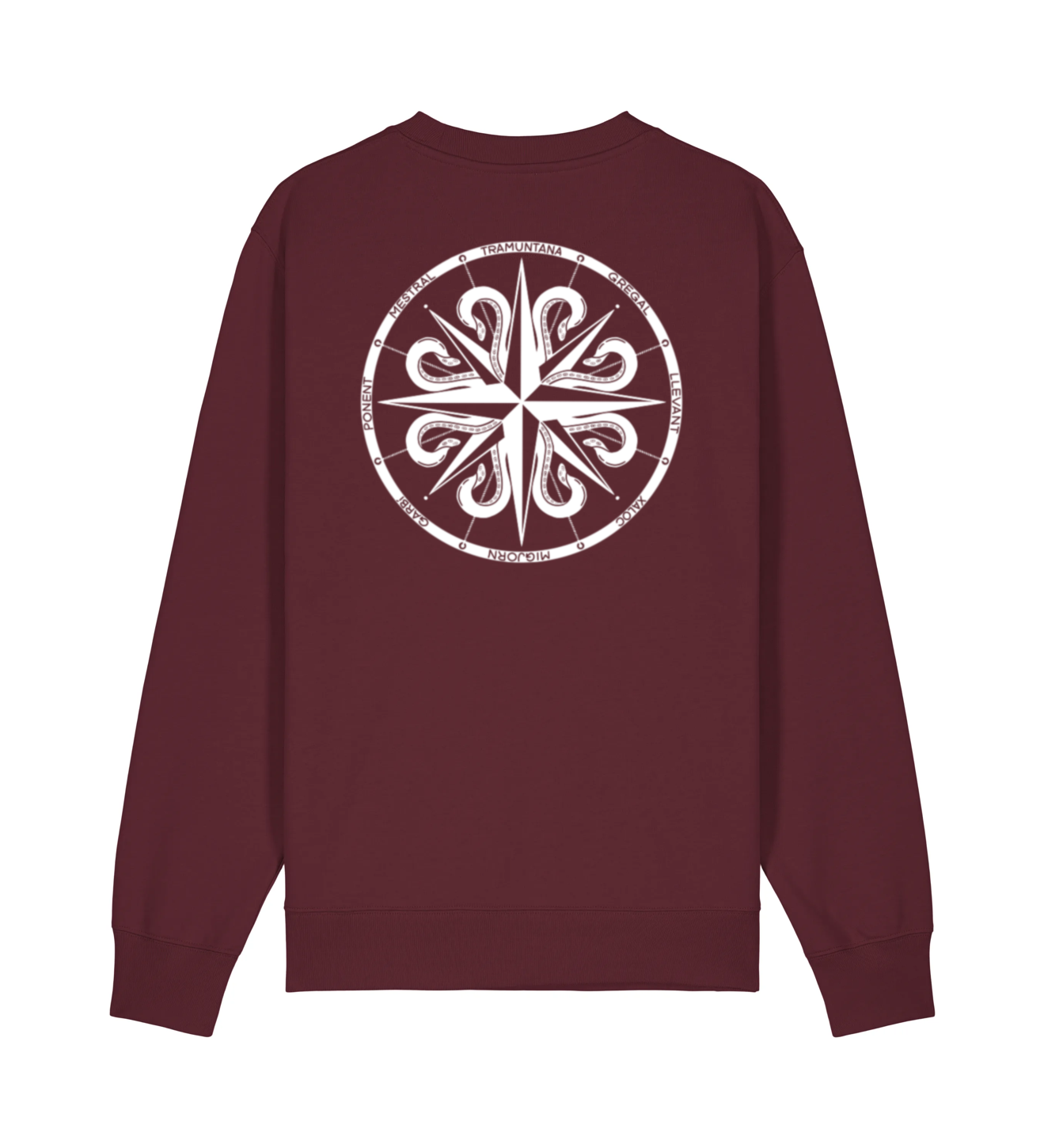 Sudadera sin capucha color Granate RDV